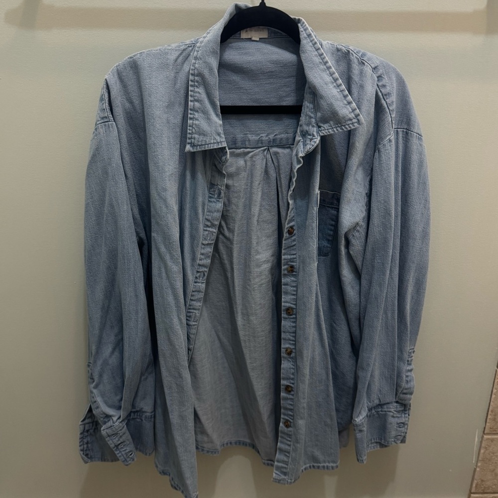One Wednesday x Jilly Box denim chambray button down shirt